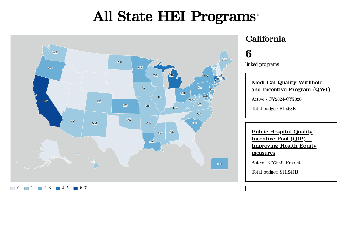 Map of HEI-like programs by state