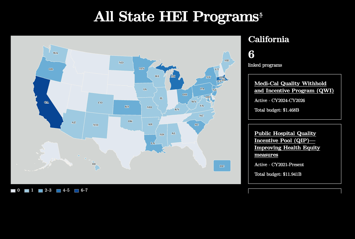 Map of HEI-like programs by state